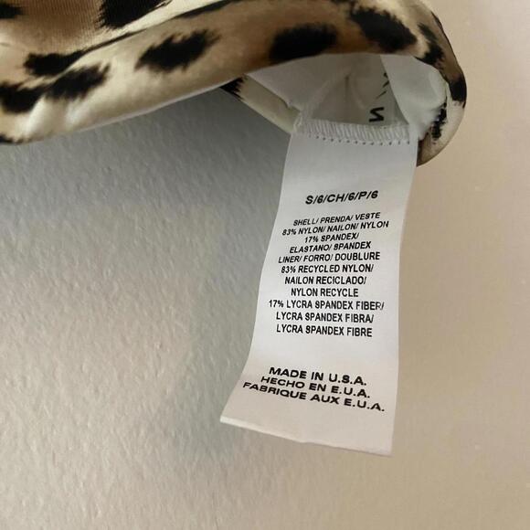 VITAMIN A leopard print front tie bikini top - Picture 5 of 7